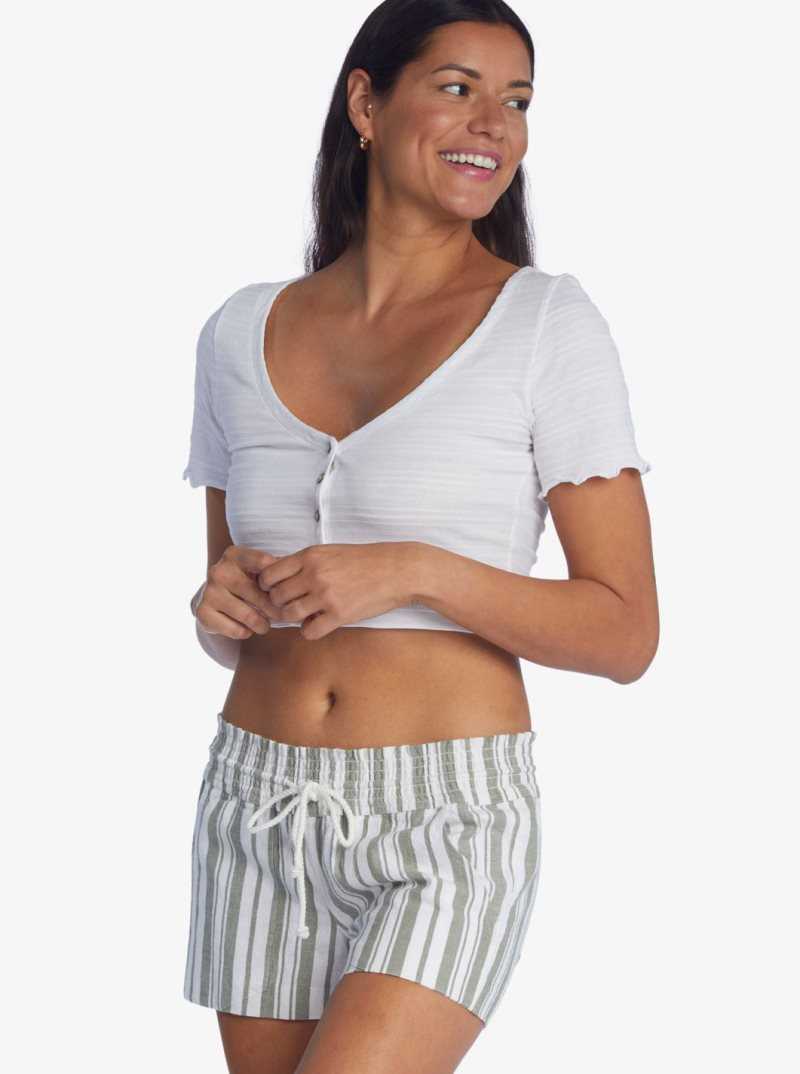 Shorts Roxy New Impossible Love Elasticized Femme Stripes | 453091ZHT