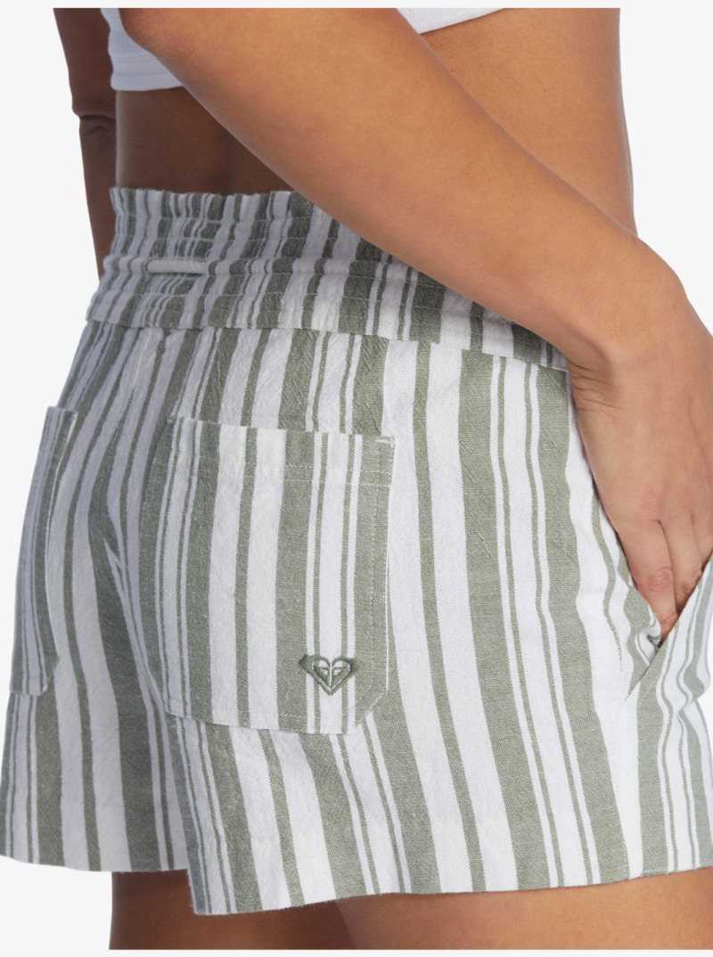 Shorts Roxy New Impossible Love Elasticized Femme Stripes | 453091ZHT