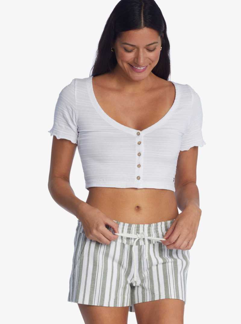 Shorts Roxy New Impossible Love Elasticized Femme Stripes | 453091ZHT