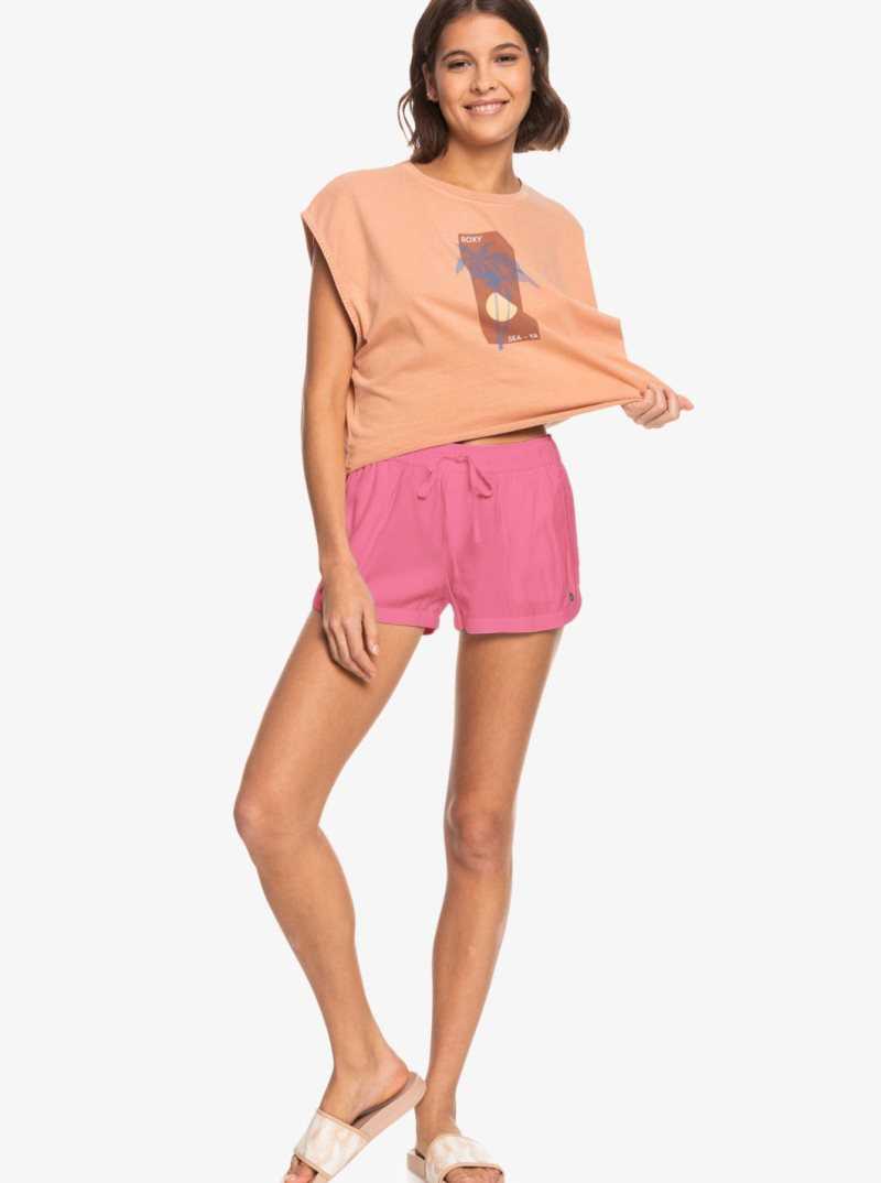 Shorts Roxy New Impossible Love Elasticized Femme Rose | 658471ITL