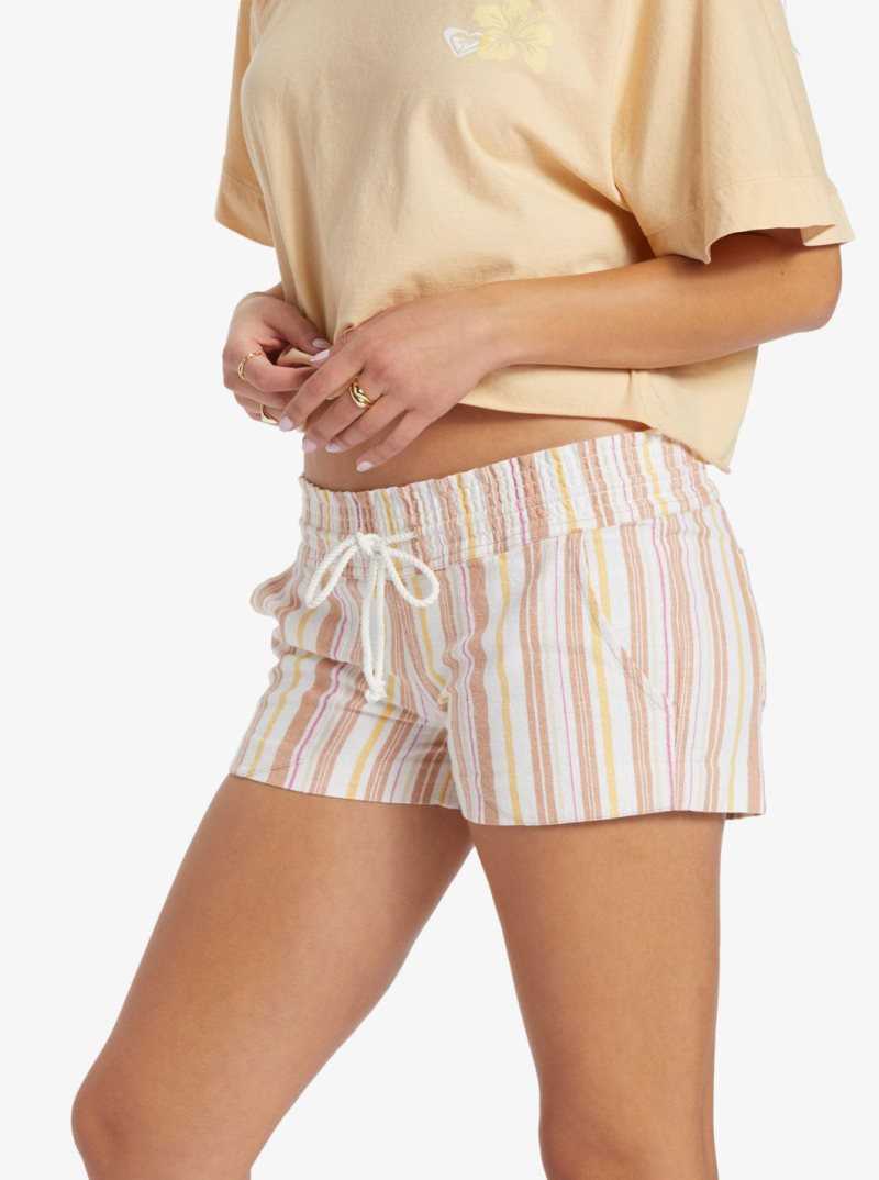Shorts Roxy Oceanside Elasticized Femme Stripes | 295408AWH
