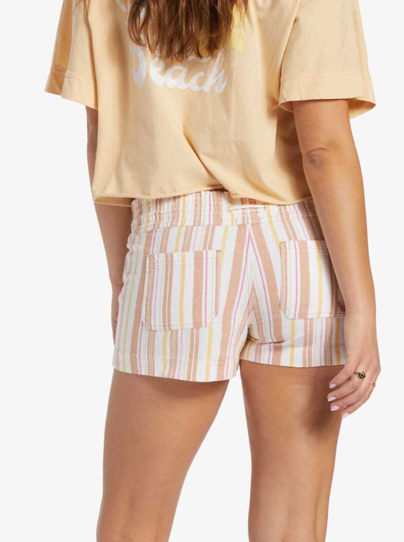 Shorts Roxy Oceanside Elasticized Femme Stripes | 295408AWH