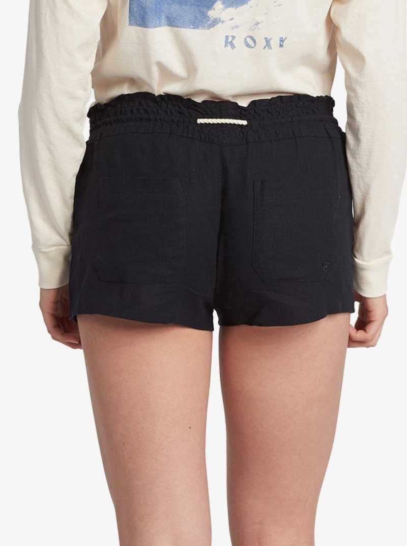 Shorts Roxy Oceanside Elasticized Femme Noir | 502194VRU
