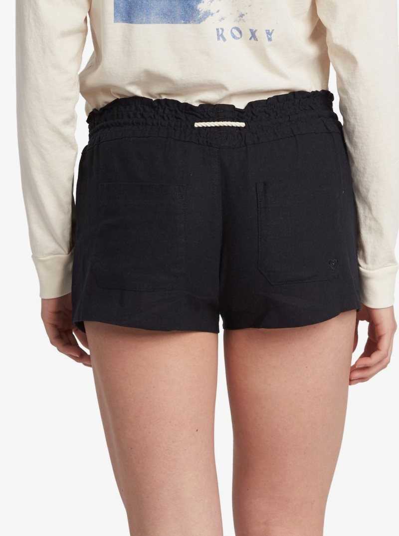 Shorts Roxy Oceanside Elasticized Femme Noir | 502194VRU
