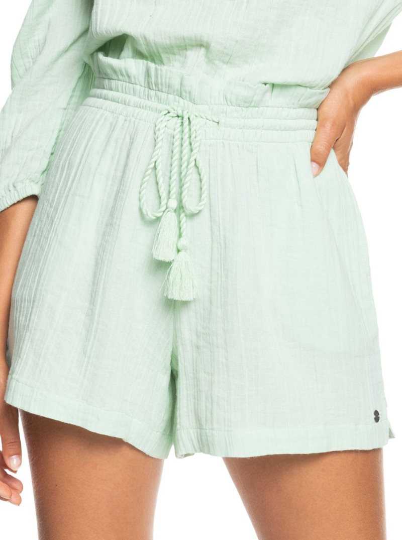 Shorts Roxy Pop Sun Elasticized Femme Vert | 072361BOH