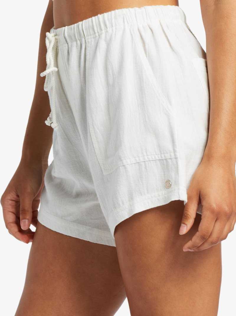 Shorts Roxy Sand And Sea Elastic Femme Blanche | 507943ACE