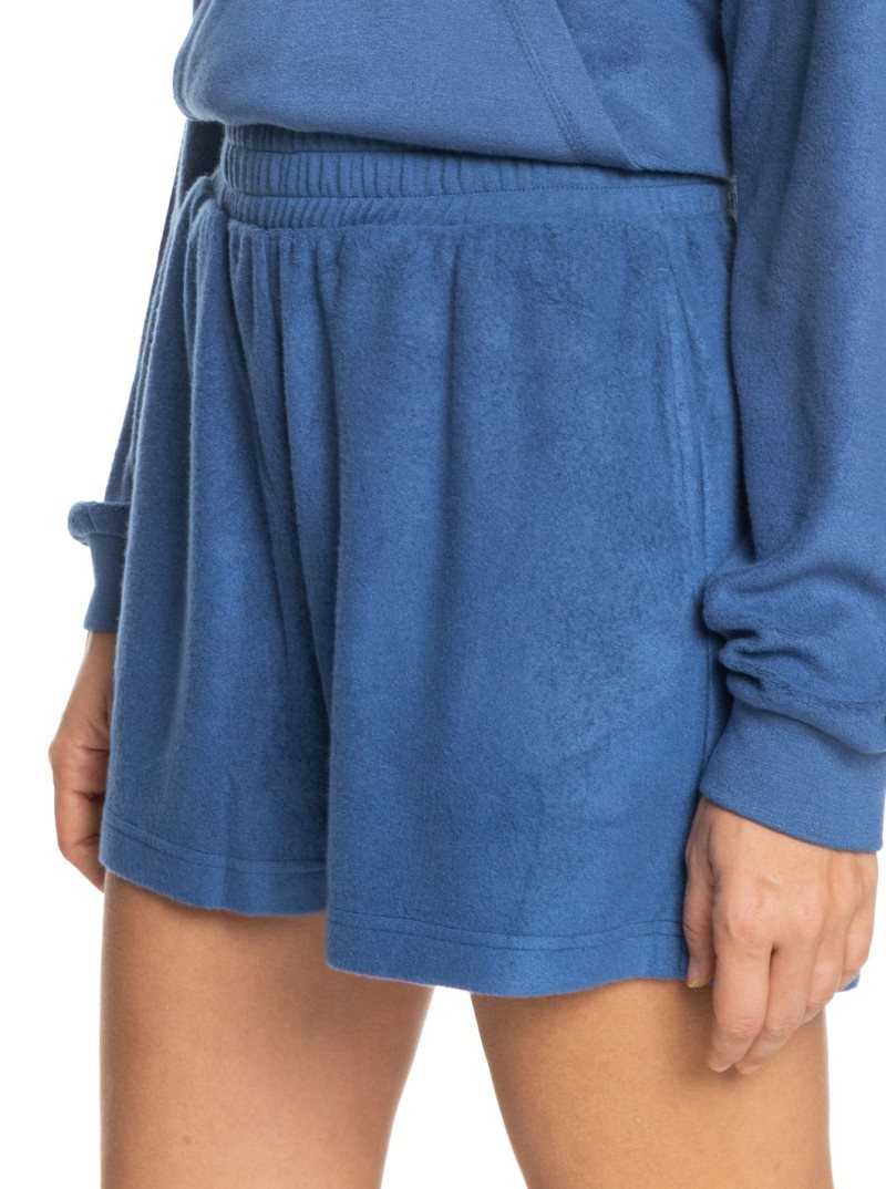 Shorts Roxy Soft Focus Cozy Lounge Femme Bleu | 591038OXV