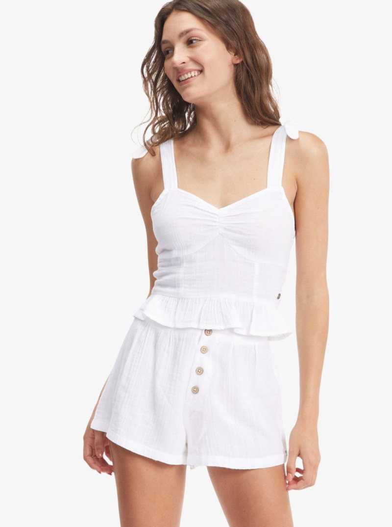 Shorts Roxy Sunset Mind Beach Femme Blanche | 058721QFX