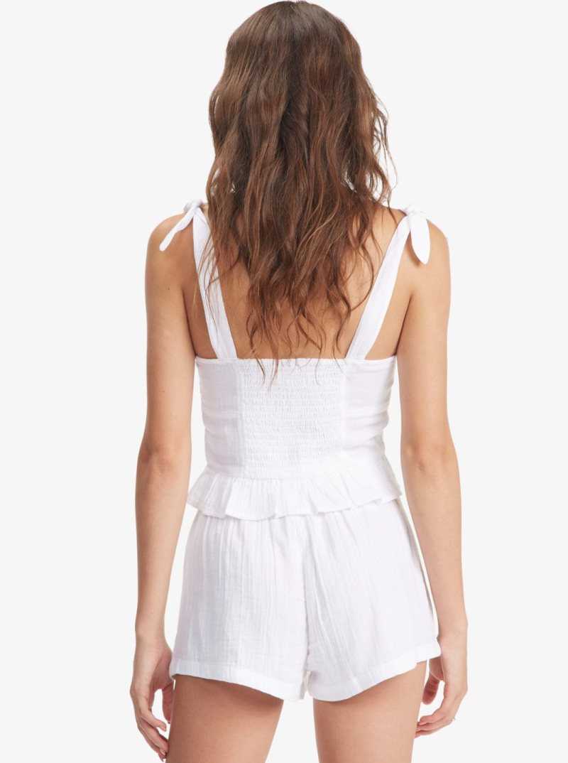 Shorts Roxy Sunset Mind Beach Femme Blanche | 058721QFX