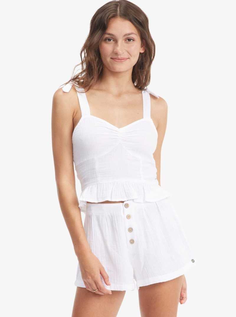Shorts Roxy Sunset Mind Beach Femme Blanche | 058721QFX