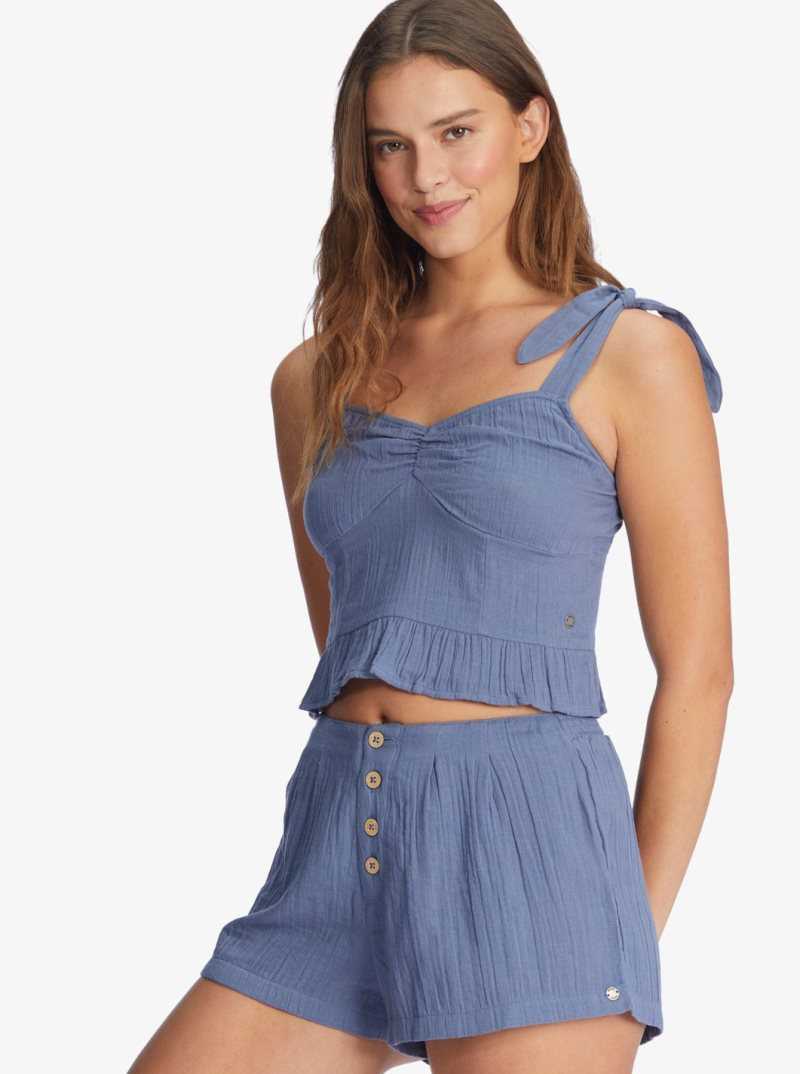 Shorts Roxy Sunset Mind Beach Femme Bleu | 487031ZHJ