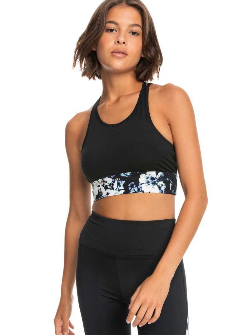 Soutien Gorge Sport Roxy Illusion Of Bliss Lanières Femme Noir | 168954HMS