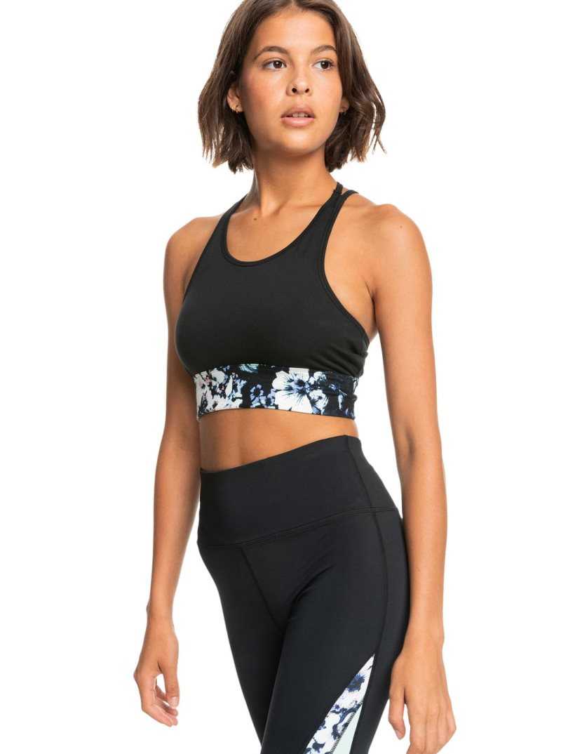 Soutien Gorge Sport Roxy Illusion Of Bliss Lanières Femme Noir | 168954HMS