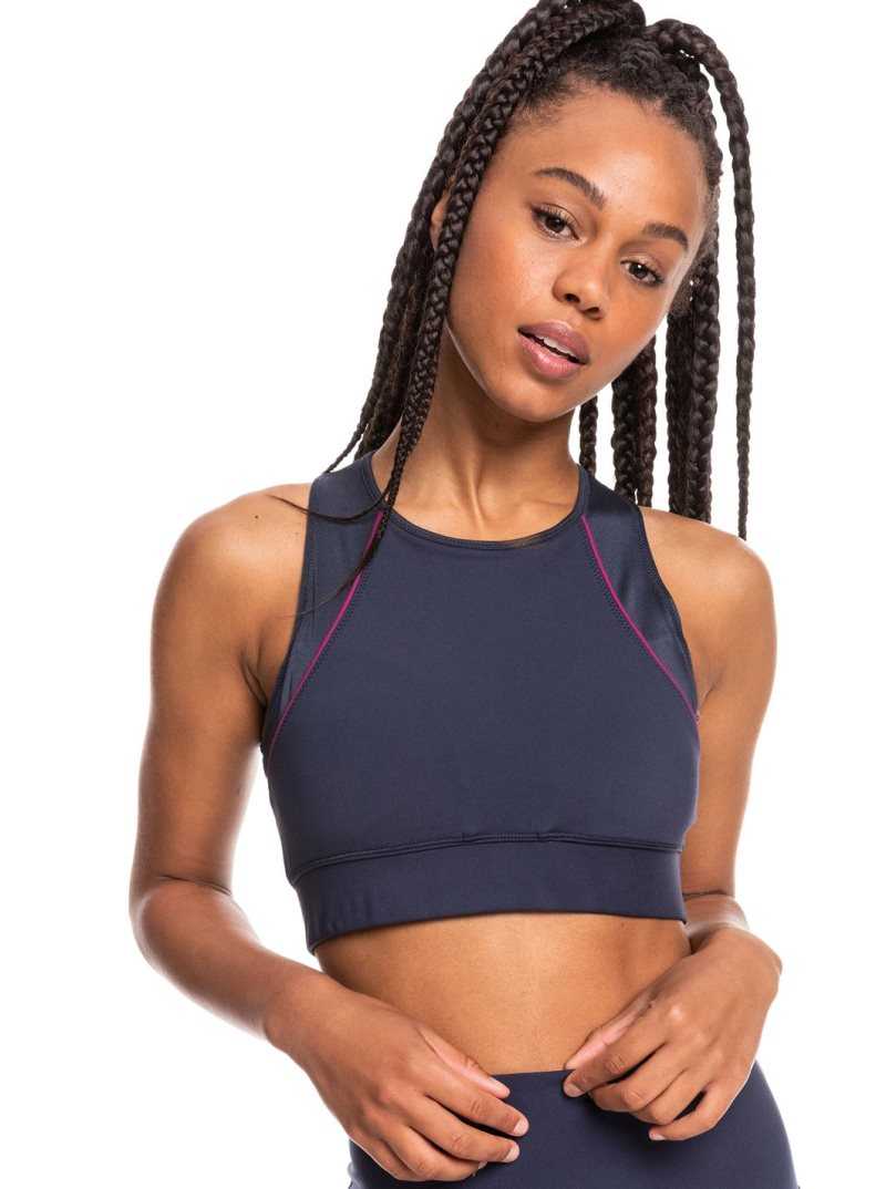 Soutien Gorge Sport Roxy Interstellar Disco Medium Support Femme Indigo | 360974NYZ