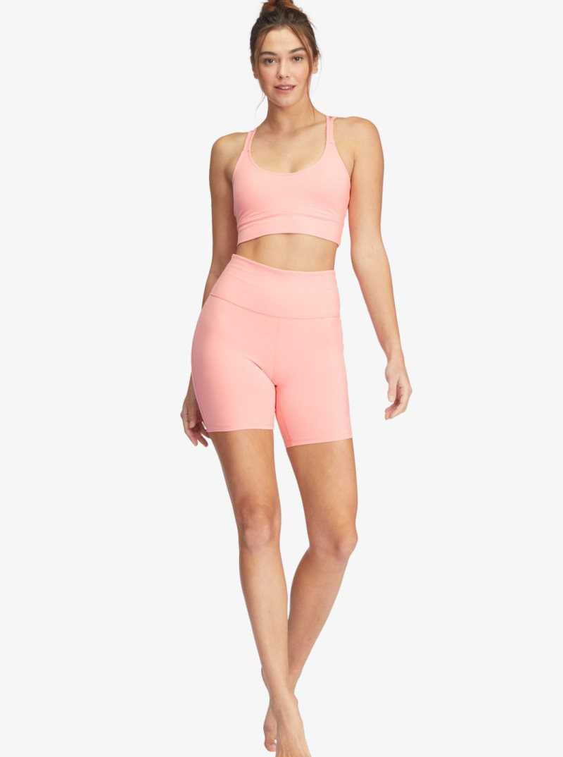 Soutien Gorge Sport Roxy Kaileo Elongated Femme Rose | 120458NAK