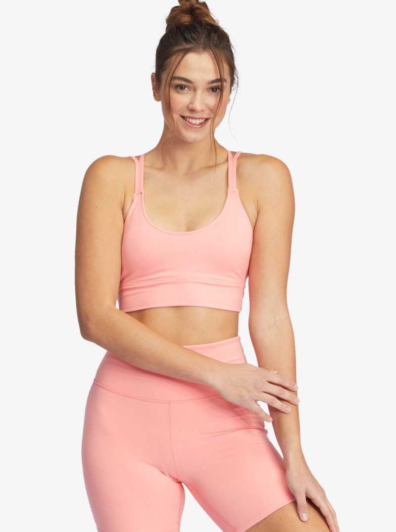 Soutien Gorge Sport Roxy Kaileo Elongated Femme Rose | 120458NAK