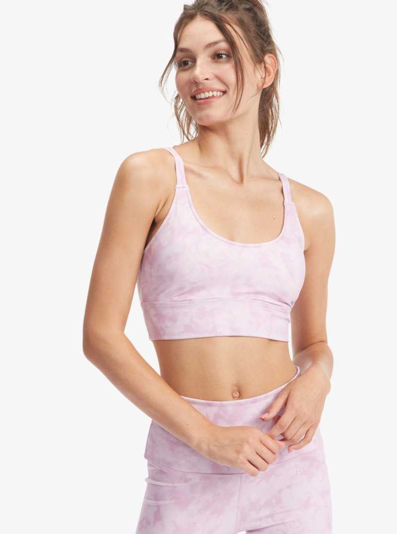 Soutien Gorge Sport Roxy Kaileo Femme Violette Blanche | 970438XPK
