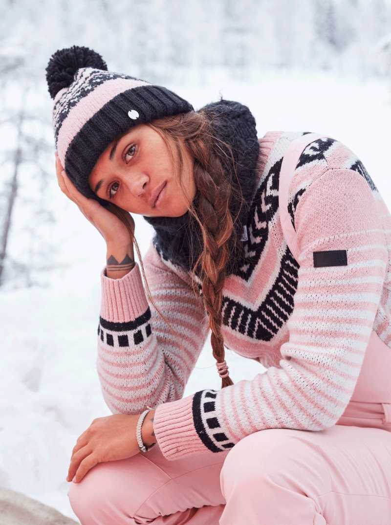 Toison Roxy Cozy Sound WarmFlight Pull Femme Rose | 842360MUQ