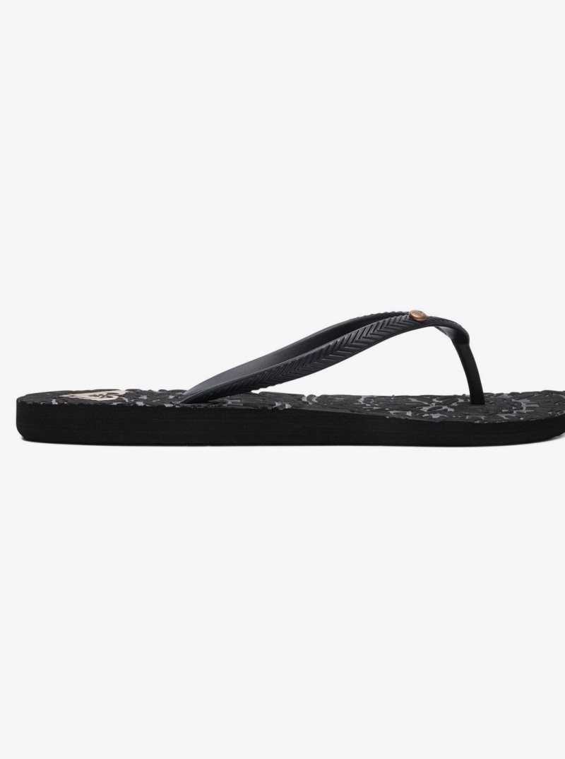 Tong Roxy Antilles Sandals Femme Noir | 160378GRN