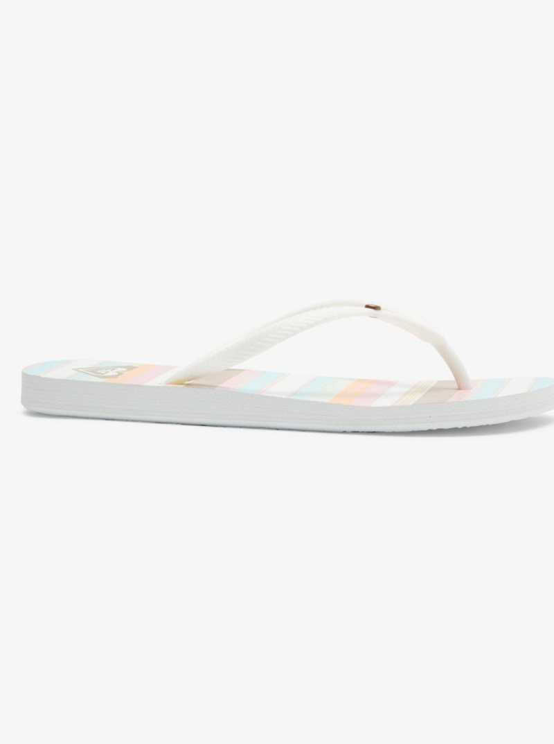 Tong Roxy Bermuda Sandals Femme Blanche Rose Multicolore | 423085SJN