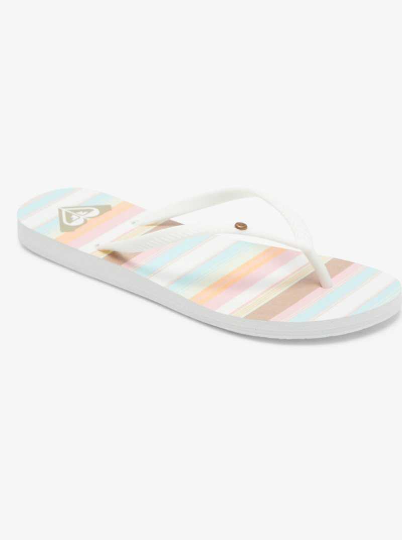 Tong Roxy Bermuda Sandals Femme Blanche Rose Multicolore | 423085SJN