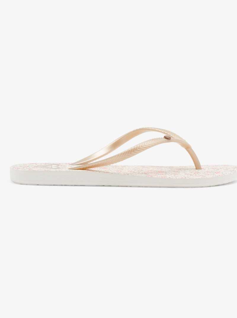 Tong Roxy Bermuda Sandals Femme Blanche Rose | 645980UVM