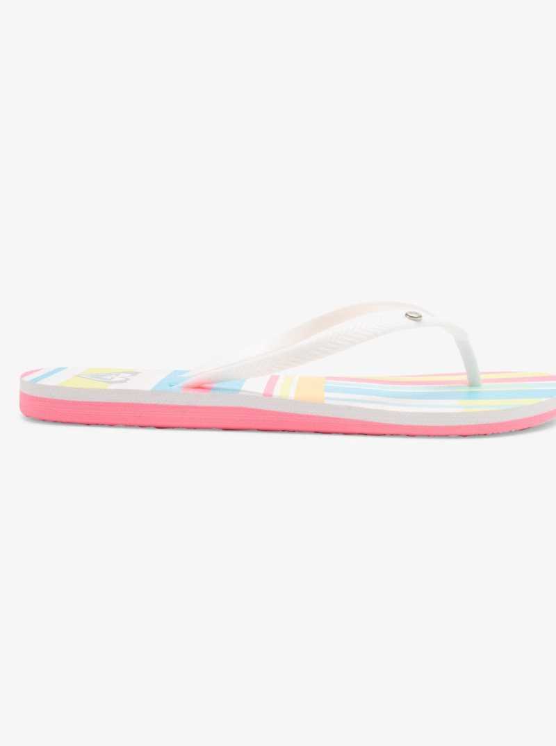 Tong Roxy Bermuda Sandals Femme Blanche Stripes | 729860OXL