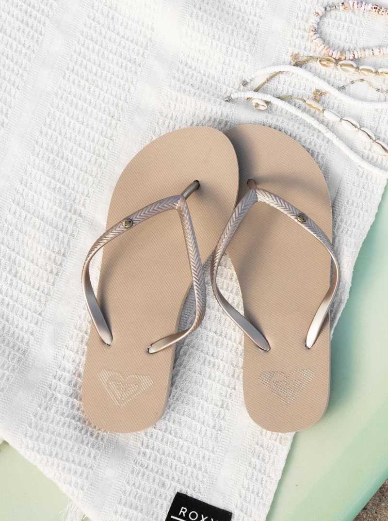 Tong Roxy Bermuda Sandals Femme Doré | 756084BOZ