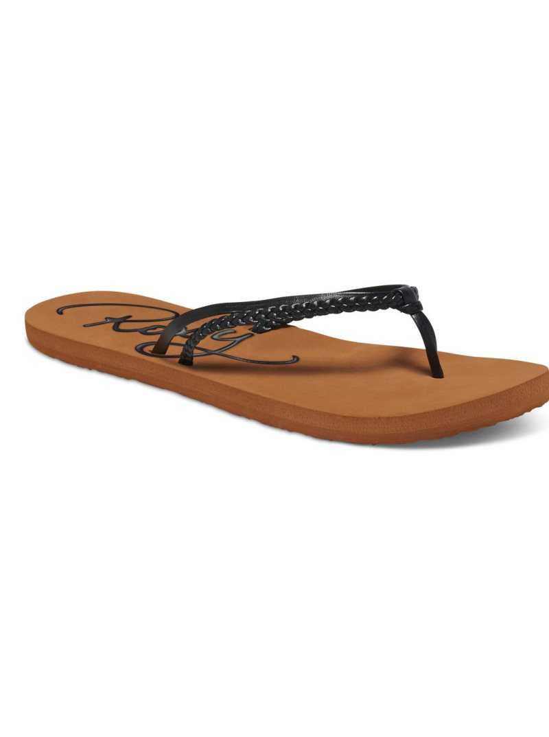 Tong Roxy Cabo Sandals Femme Noir | 857029SML