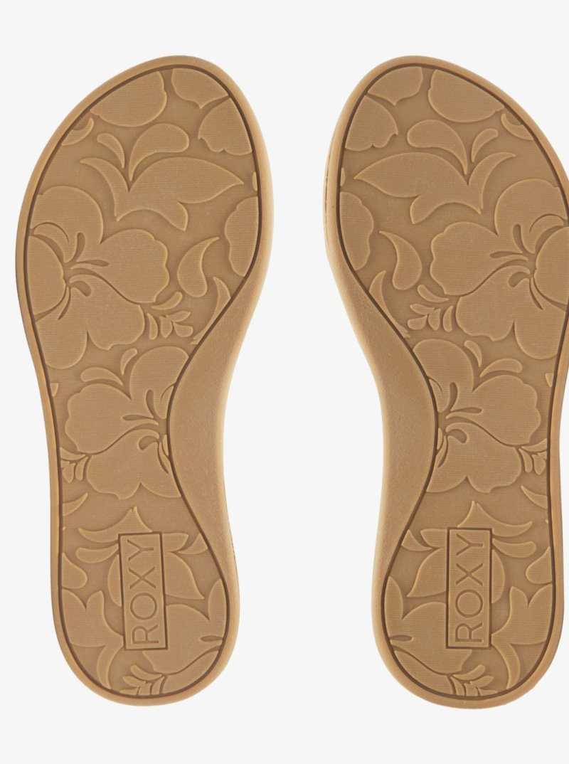 Tong Roxy Colbee Hawaii Crochet Sandals Femme Blanche | 953714DRQ
