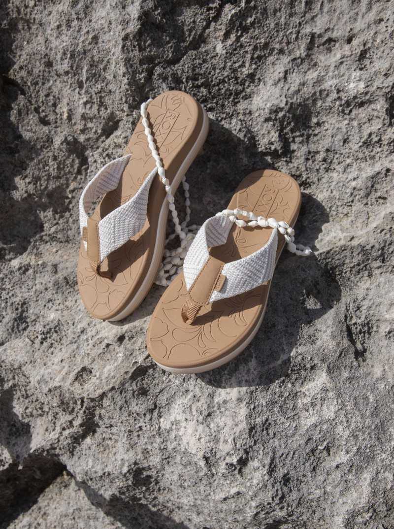 Tong Roxy Colbee Hi Sandals Femme Beige | 914238DMG
