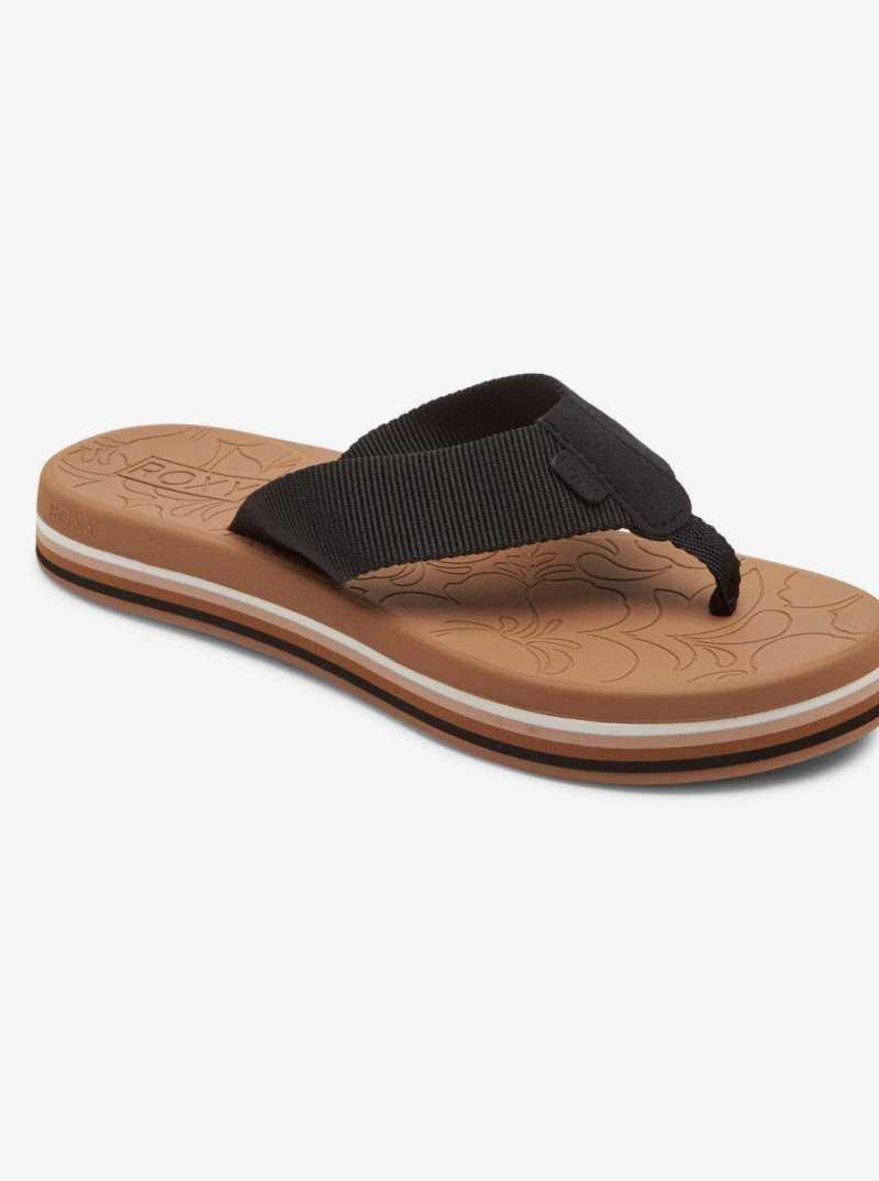 Tong Roxy Colbee Hi Sandals Femme Noir Marron | 546807CGI
