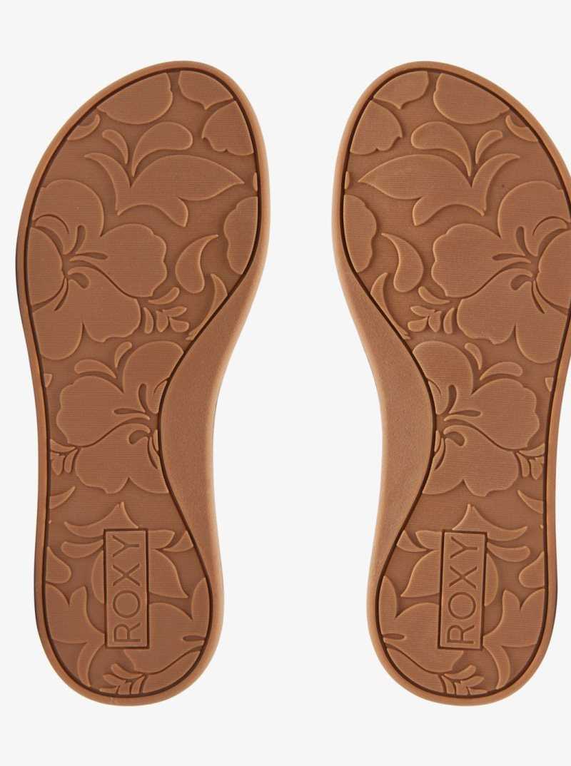 Tong Roxy Colbee Sandals Femme Marron Bleu | 658172XZT