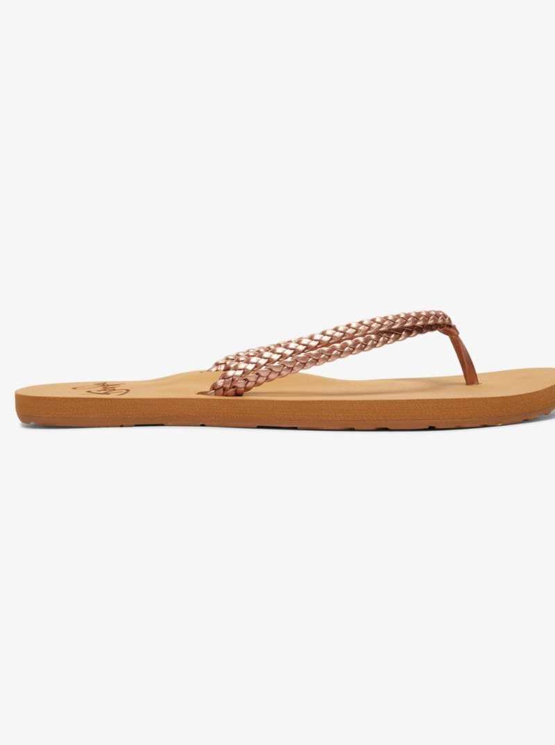 Tong Roxy Costas Femme Rose Doré | 681327MLR