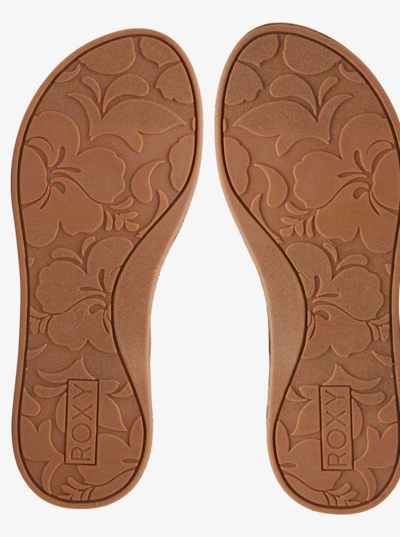 Tong Roxy Deeliah Sandals Femme Blanche Serpent | 385902AOF