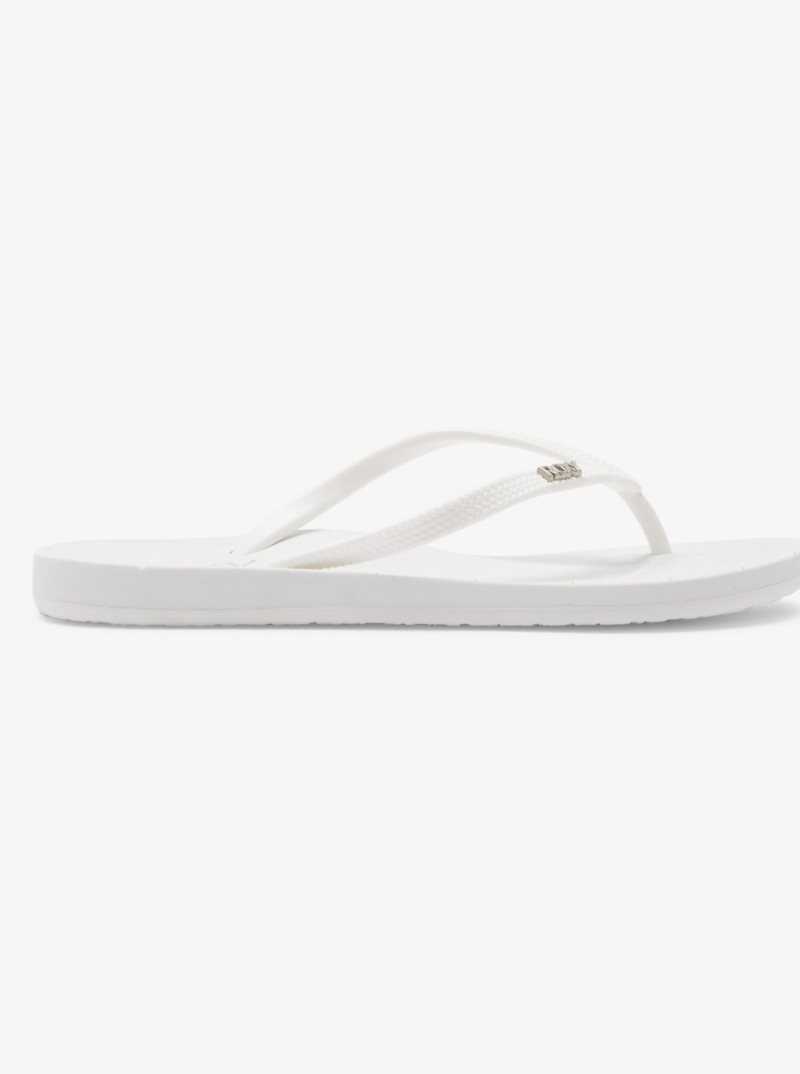 Tong Roxy Jettie Sandals Femme Blanche | 421695AWM