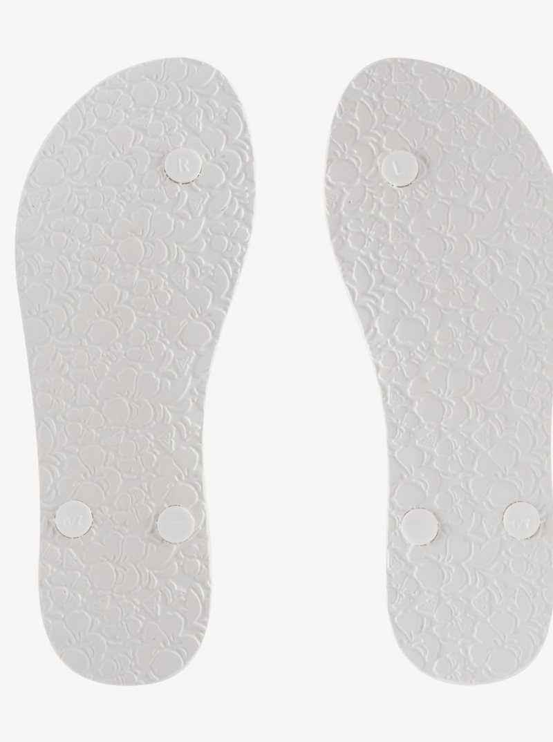 Tong Roxy Jettie Sandals Femme Blanche | 421695AWM