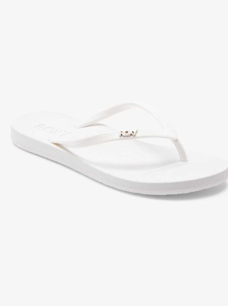 Tong Roxy Jettie Sandals Femme Blanche | 421695AWM