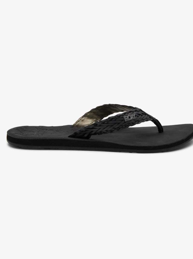 Tong Roxy Lili Mode Sandal Femme Noir | 327856IMC