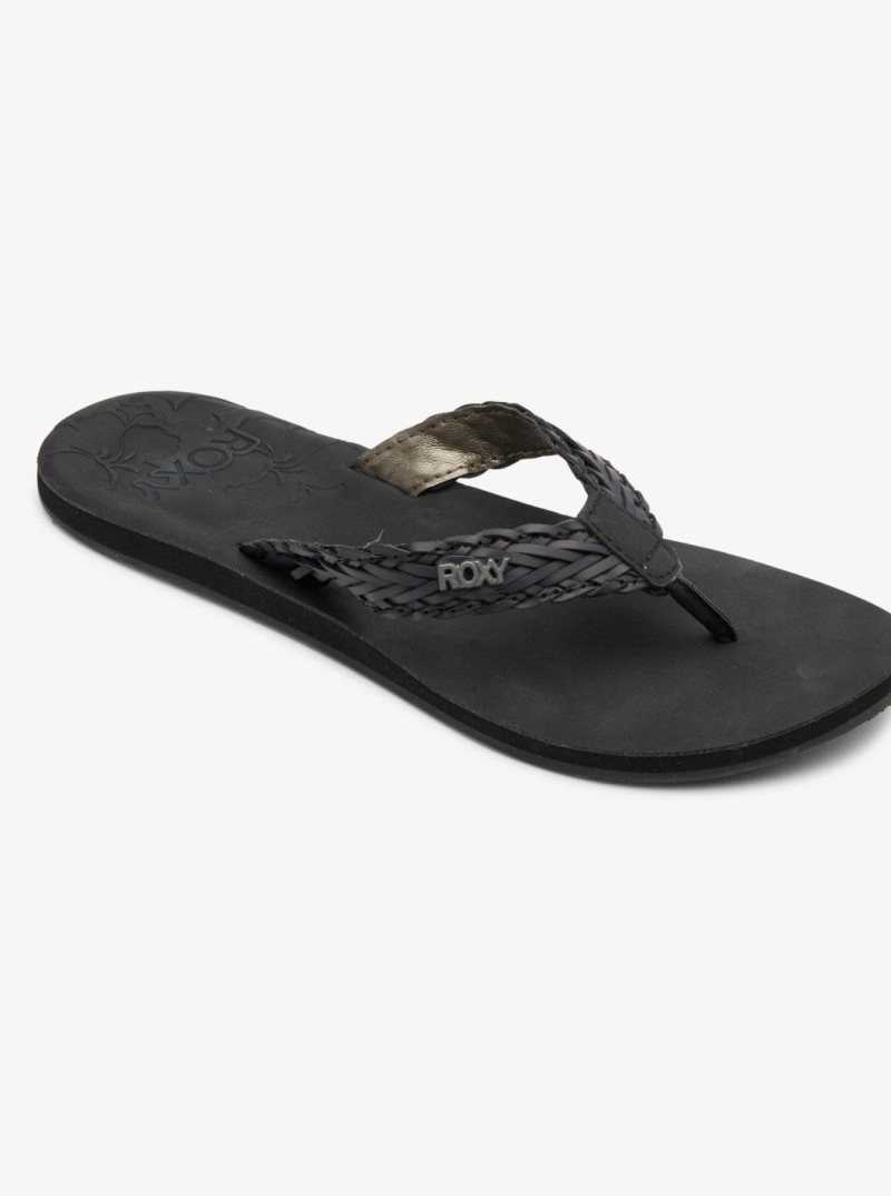 Tong Roxy Lili Mode Sandal Femme Noir | 327856IMC