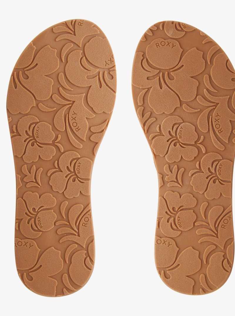 Tong Roxy Liza Femme Marron Marron | 231957UEN