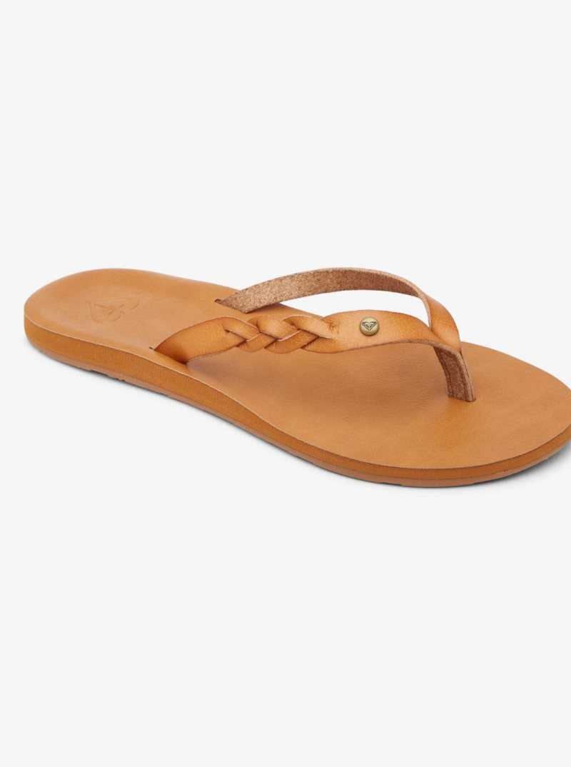 Tong Roxy Liza Femme Marron Marron | 231957UEN