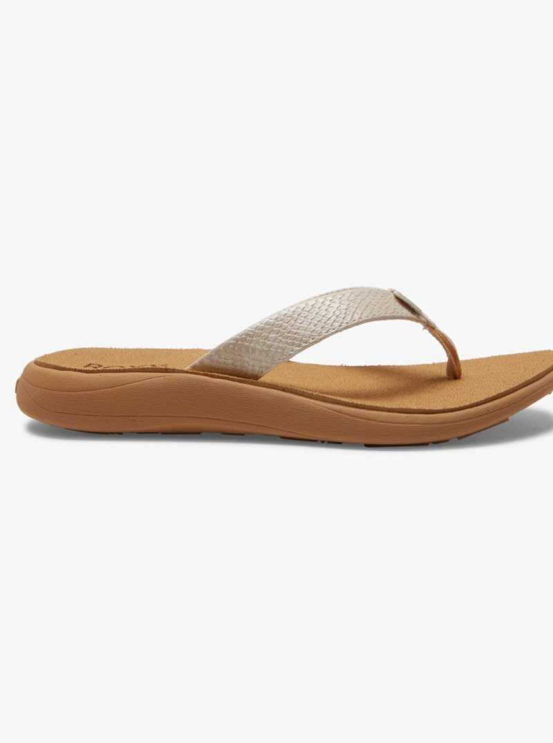 Tong Roxy Lizzie Sandals Femme Blanche | 065128ABE