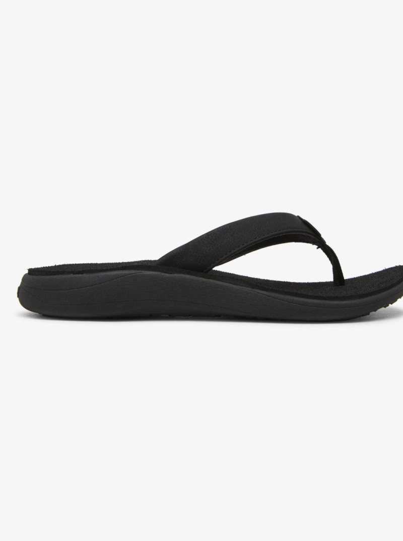 Tong Roxy Lizzie Sandals Femme Noir | 693514FYZ