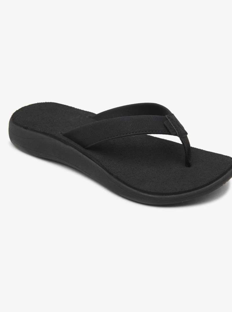 Tong Roxy Lizzie Sandals Femme Noir | 693514FYZ