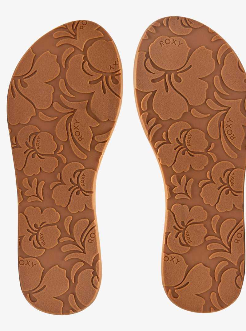 Tong Roxy Lorraine Slim Sandals Femme Noir | 253749JSW