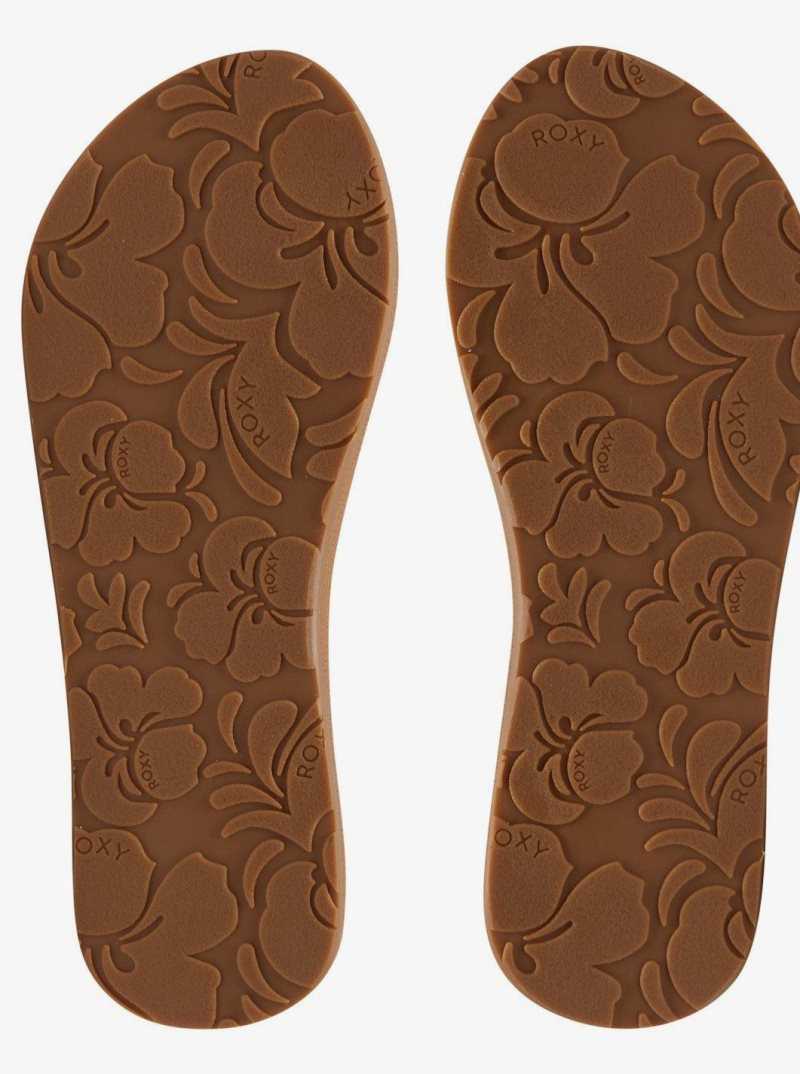Tong Roxy Malia Femme Beige | 470821CLG