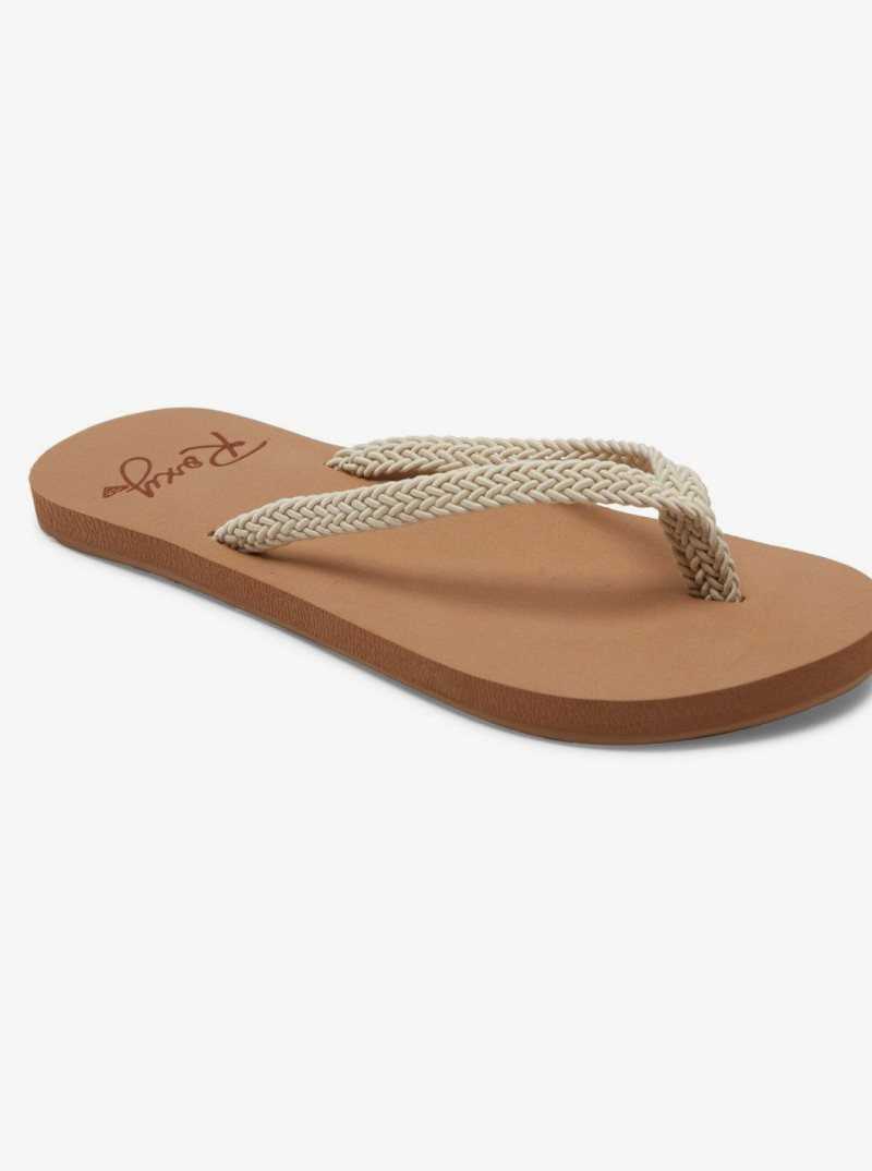 Tong Roxy Malia Femme Beige | 470821CLG