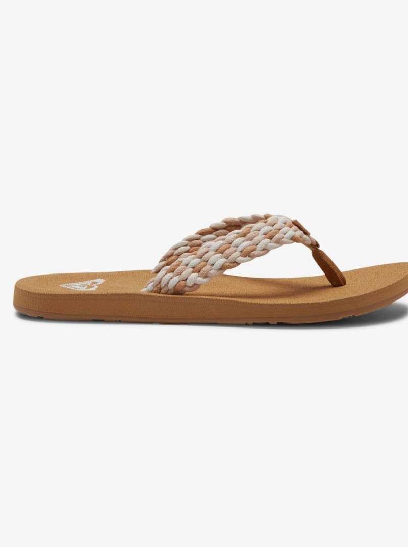 Tong Roxy Porto Femme Blanche Multicolore | 376542MGB