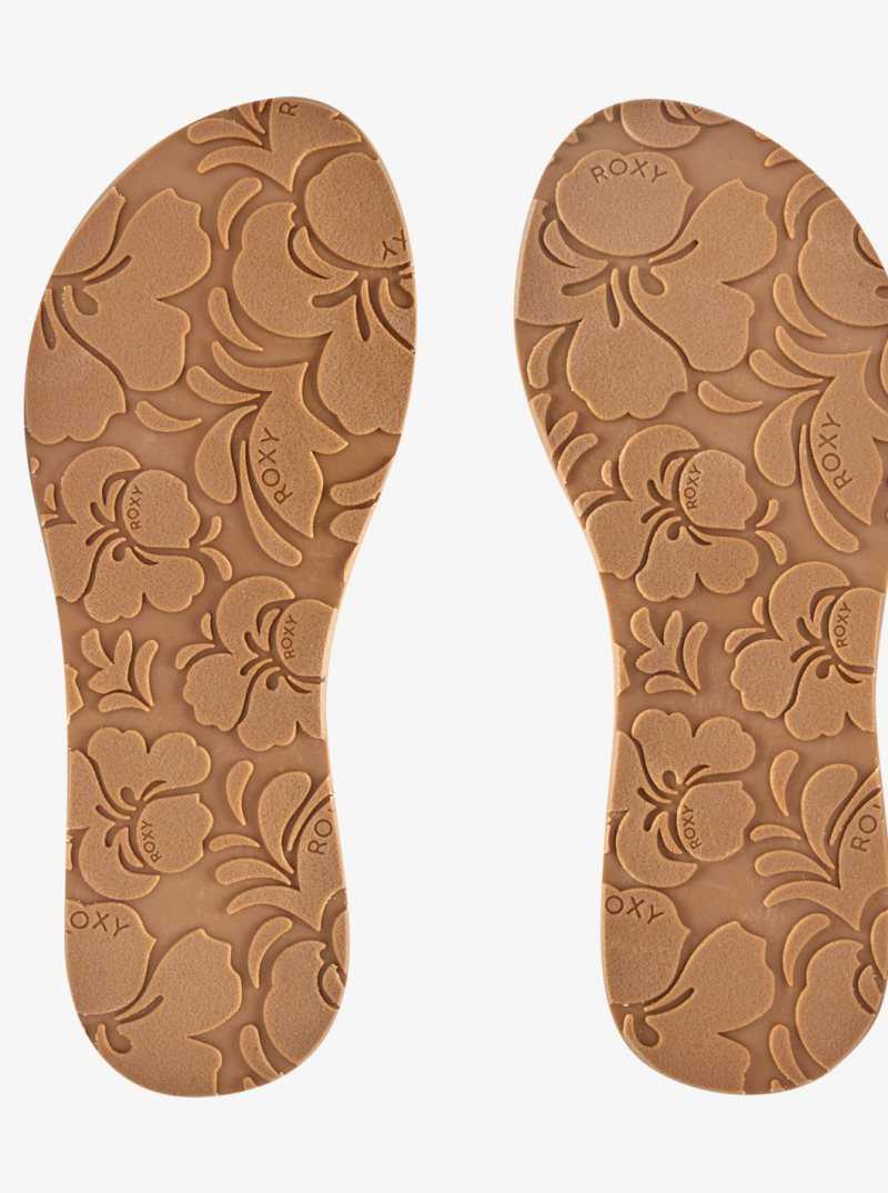 Tong Roxy Porto Femme Bleu Marine Blanche | 384692LOQ